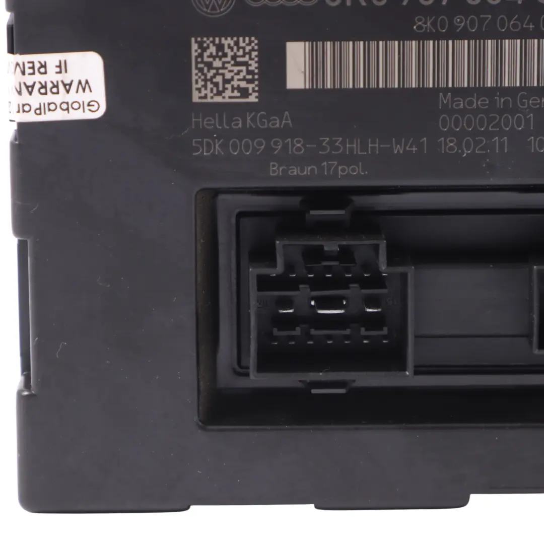 Body Control Comfort Unit Modul BCM Einheit ECU für Audi A4 B8 mit Teilenummer 8K0907064CC Audi A4 B8 Body Control Comfort Unit Modul BCM Einheit ECU - SKU 8K0907064CC - Teilenummer 8K0907064CC