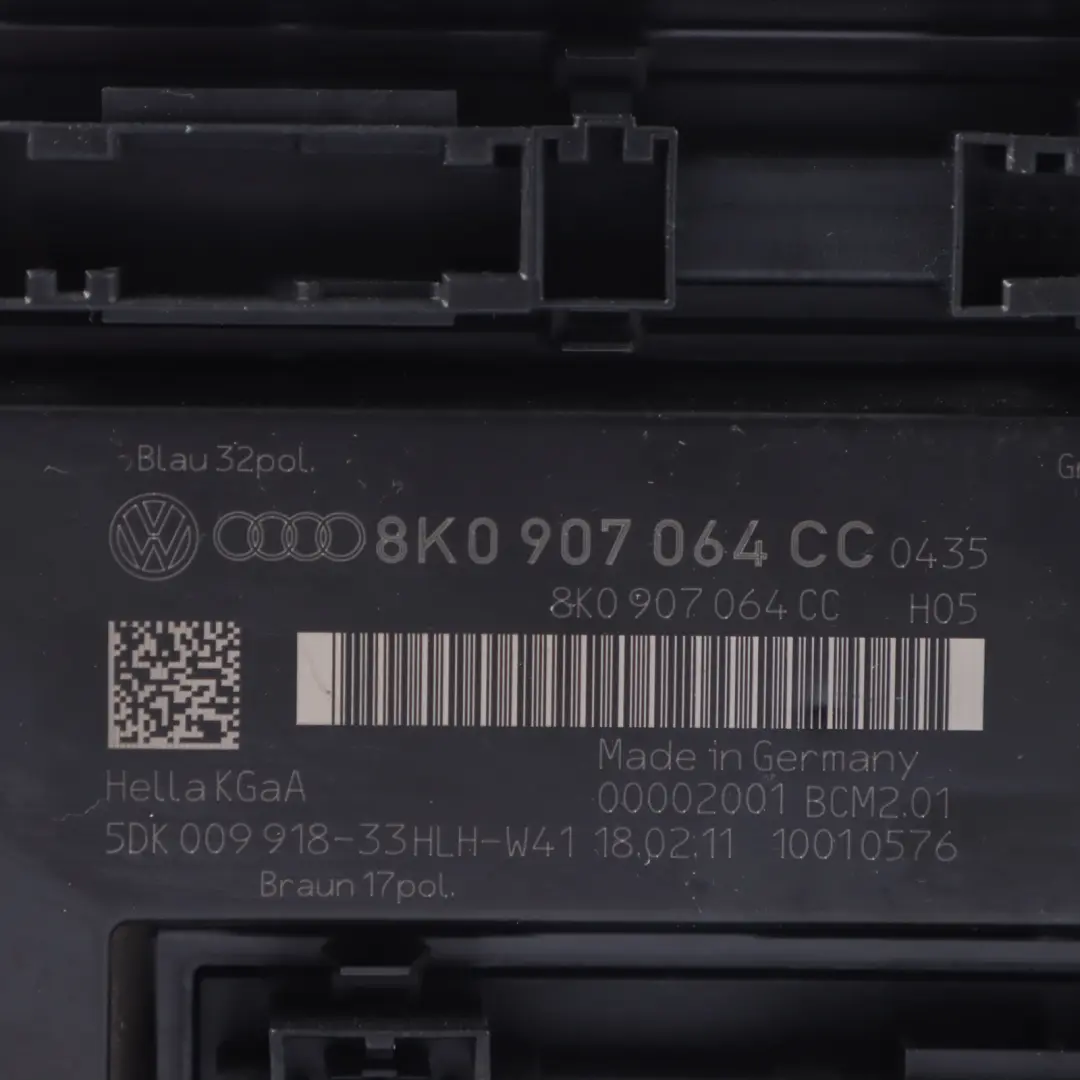 Body Control Comfort Unit Módulo BCM Unidad ECU para Audi A4 B8 con número de pieza 8K0907064CC Audi A4 B8 Body Control Comfort Unit Módulo BCM Unidad ECU - SKU 8K0907064CC - Número de pieza 8K0907064CC