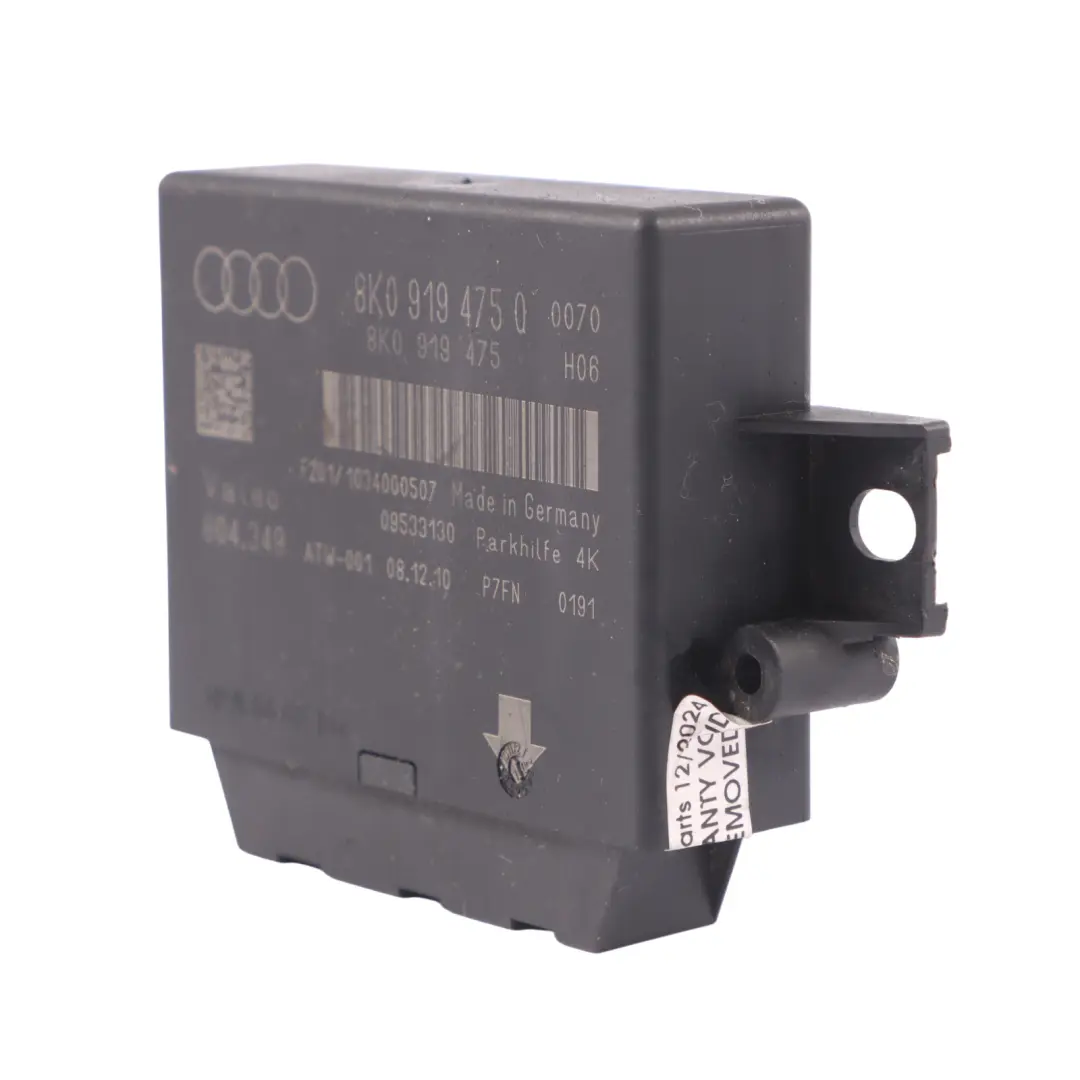 PDC Sensor Aparcamiento Módulo Control Unidad ECU 8K0919475C para Audi A4 B8 con número de pieza 8K0919475Q Audi A4 B8 PDC Sensor Aparcamiento Módulo Control Unidad ECU 8K0919475C - SKU 8K0919475Q - Número de pieza 8K0919475Q