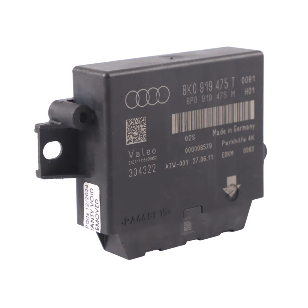 PDC Module de contrôle de la distance stationnement Valeo pour Audi A5 8T à propos du numéro de pièce 8K0919475T Audi A5 8T PDC Module de contrôle de la distance stationnement Valeo - SKU 8K0919475T - Numéro de pièce 8K0919475T