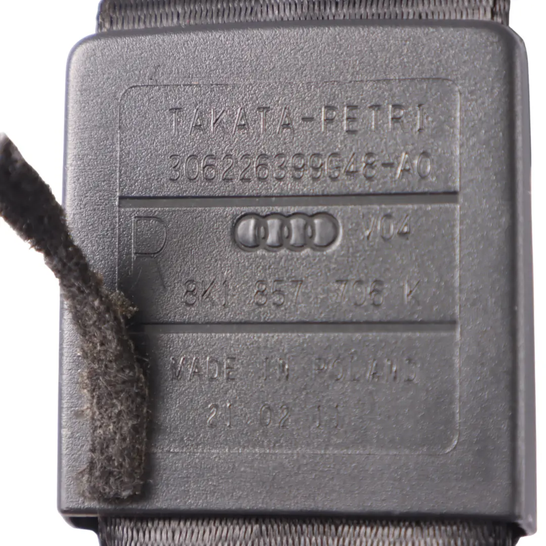 Audi A4 B8 Ceinture de sécurité supérieure avant droite noire - SKU 8K1857706K-1 - Numéro de pièce 8K1857706K