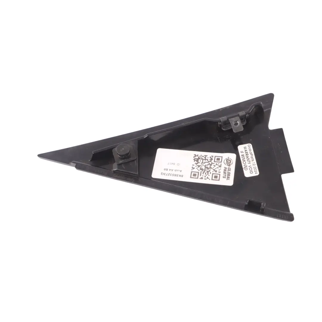 Embellecedor Triángulo Puerta Trasera Izquierda para Audi RS4 A8 Estate con número de pieza 8K5853273Q Audi RS4 A8 Estate Embellecedor Triángulo Puerta Trasera Izquierda - SKU 8K5853273Q - Número de pieza 8K5853273Q