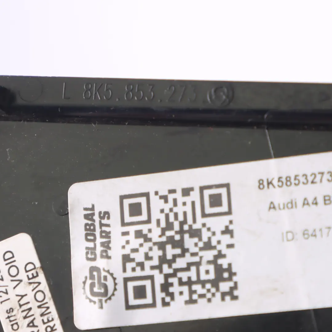 Audi A4 B8 Estate Triangle Cover Trim Rear Door Left N/S High Gloss - SKU 8K5853273Q - Part number 8K5853273Q