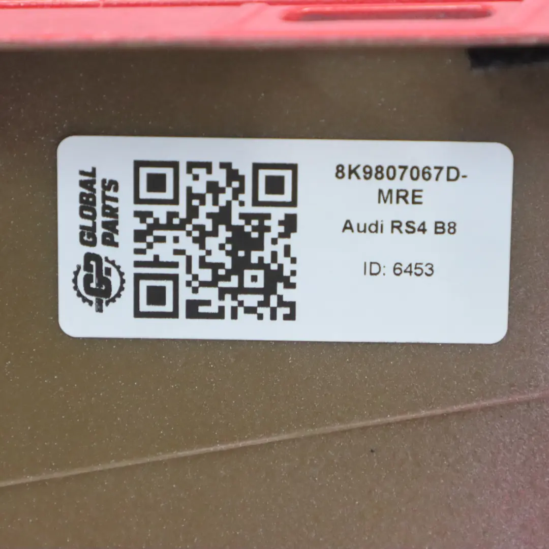 Audi RS4 B8 Rear Bumper Trim Panel Covering Misano Red Pearl - Z3M - SKU 8K9807067D-MRE - Part number 8K9807067D