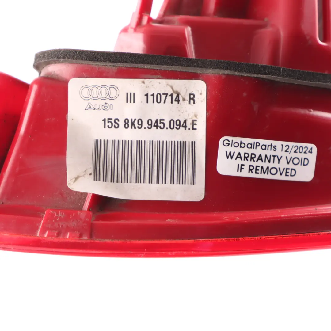 Lamp Tail Light LED Inner Right O/S to Audi A4 RS4 B8 Rear with Part number 8K9945094E Audi A4 RS4 B8 Rear Lamp Tail Light LED Inner Right O/S - SKU 8K9945094E - Part number 8K9945094E