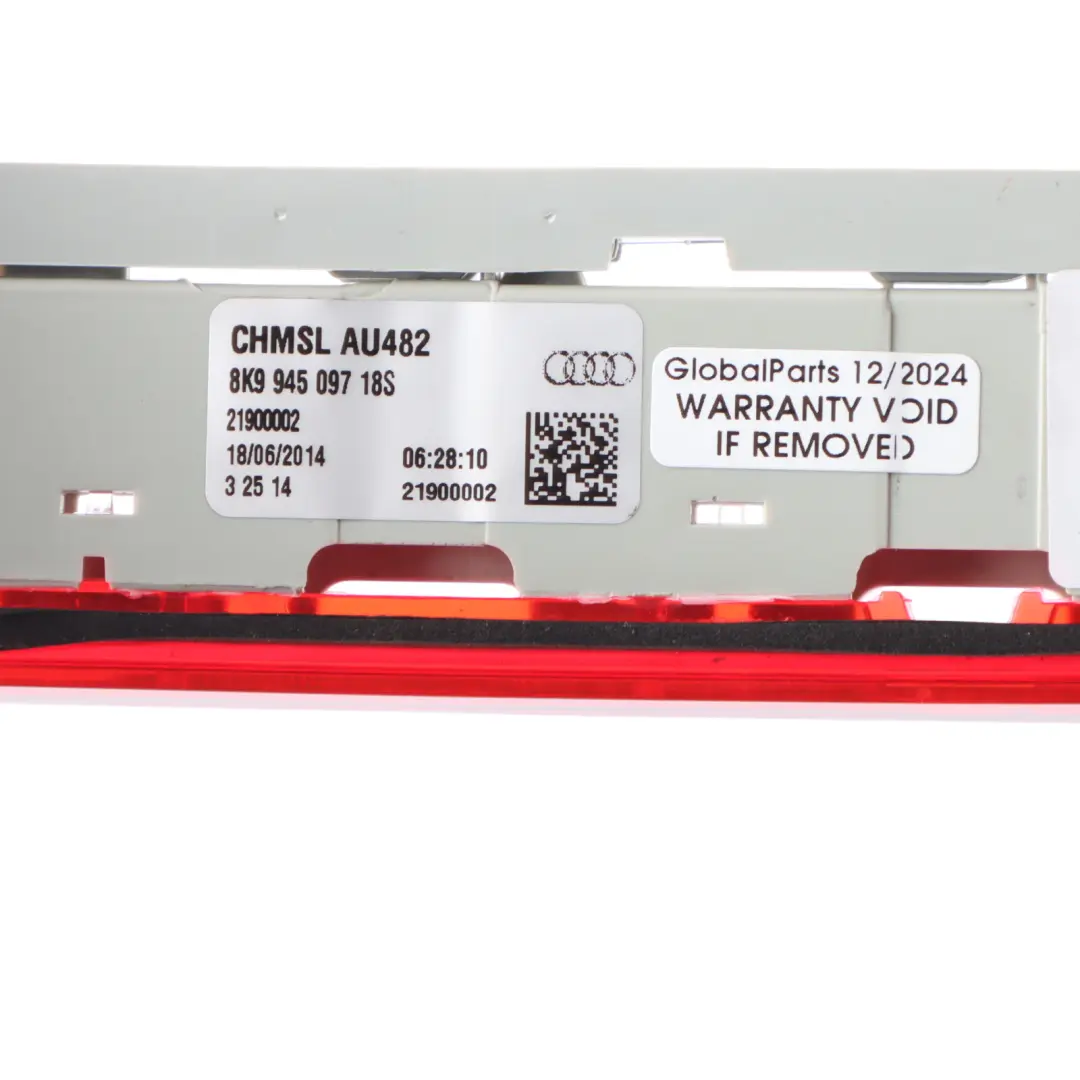 Brake Light Auxiliary Third Stop Lamp Light to Audi A4 RS4 B8 Avant Rear with Part number 8K9945097 Audi A4 RS4 B8 Avant Rear Brake Light Auxiliary Third Stop Lamp Light - SKU 8K9945097 - Part number 8K9945097