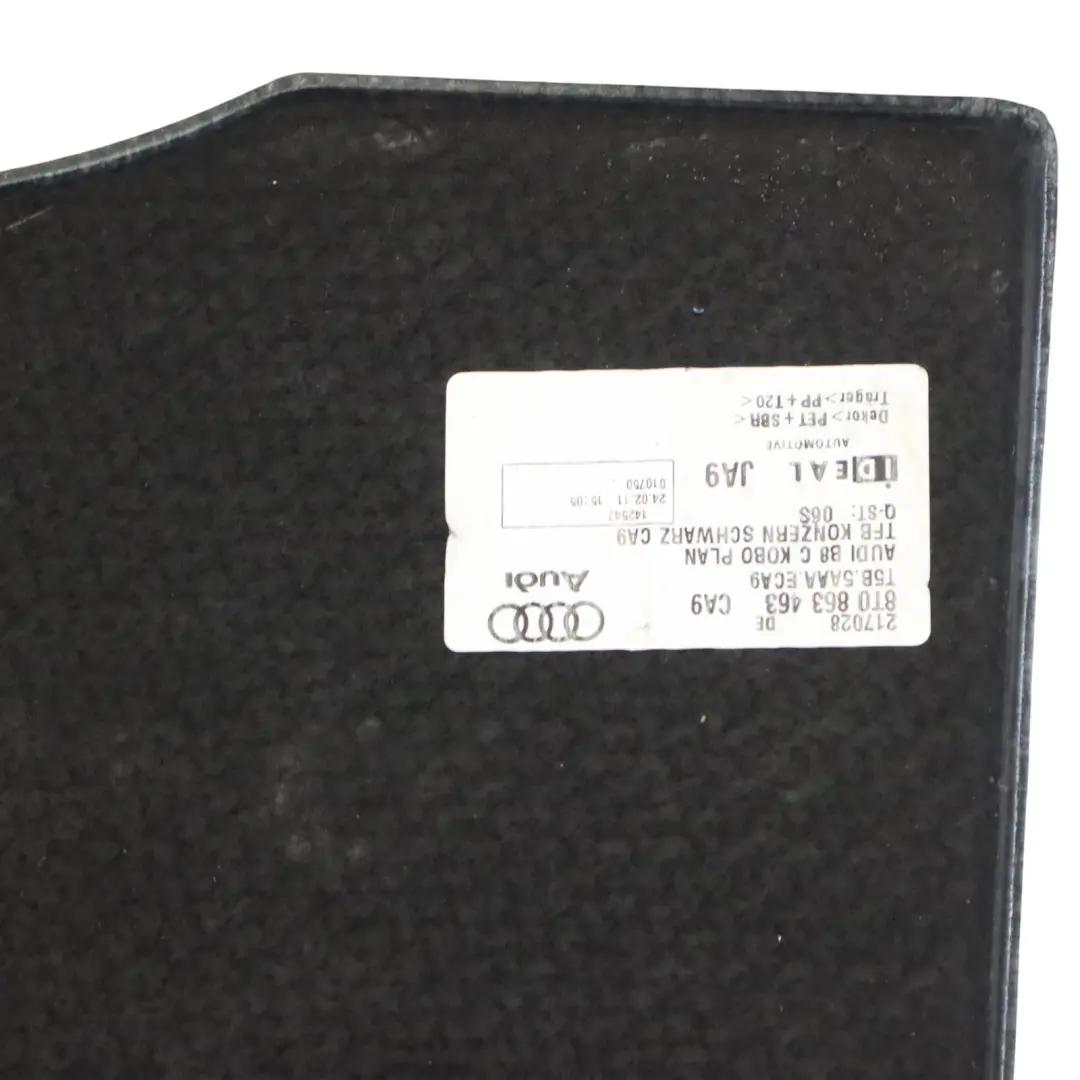 Audi A3 8P Tapis de coffre de voiture Noir Housse de roue secours - SKU 8P0863463-1 - Numéro de pièce 8P0863463