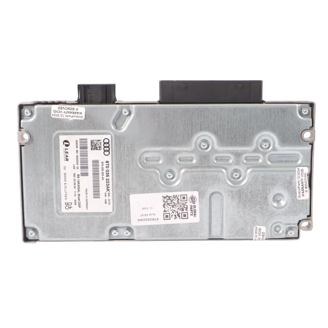 Sound System Audio Amplifier Amp Unit Bang &amp; Olufsen Audi A5 8T - SKU 8T0035223AK - Part number 8T0035223AK