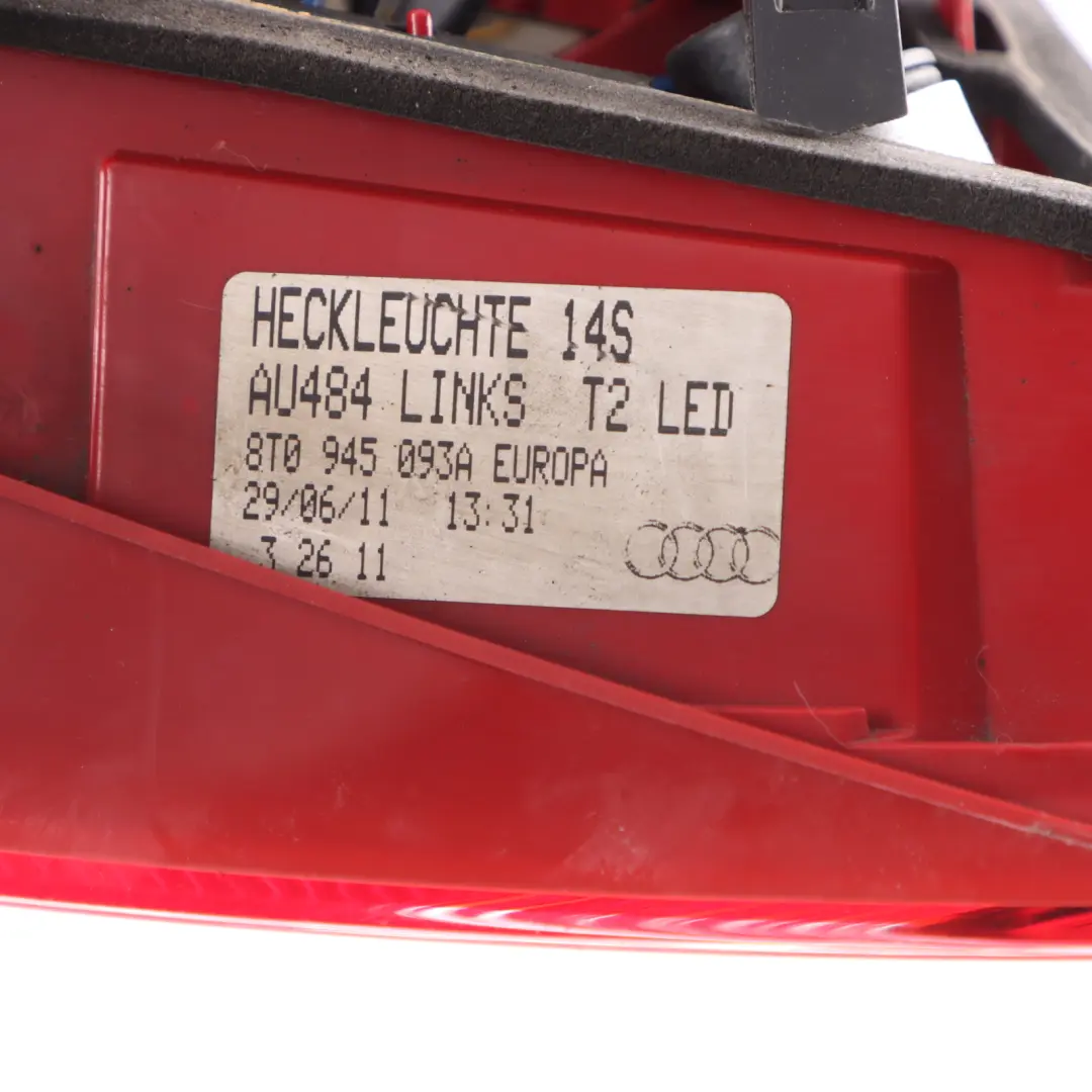 Audi S5 8T Luz Trasera LED Escotilla Interior Izquierda - SKU 8T0945093A - Número de pieza 8T0945093A