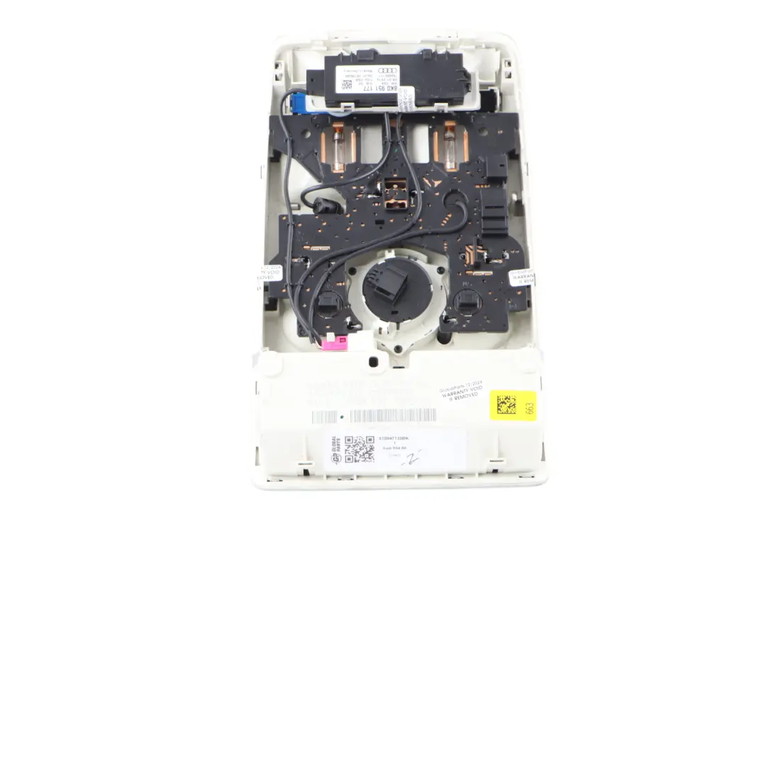 Audi A5 8T Front Roof Reading Courtesy Light Interior Lamp Panel - SKU 8T0947135BK-1 - Part number 8T0947135BK