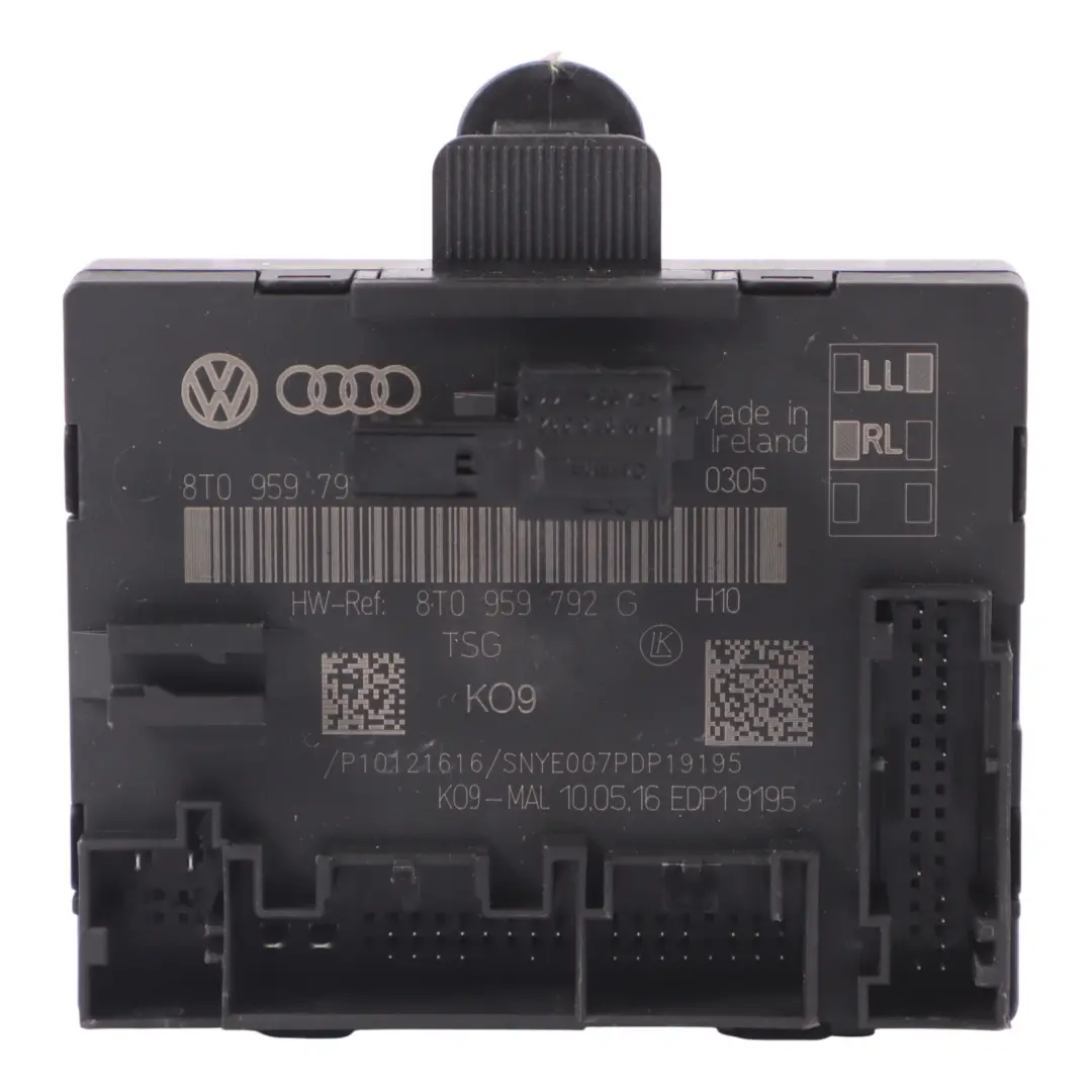 Modulo di controllo porta anteriore destra lato passeggero 8T0959792Q per Audi A5 8T con numero di parte 8T0959792P Audi A5 8T Modulo di controllo porta anteriore destra lato passeggero 8T0959792Q - SKU 8T0959792P - Numero di parte 8T0959792P