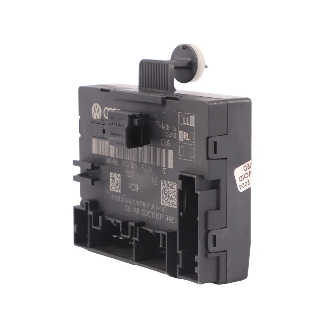 Módulo de Control Puerta Delantera Derecha Lado Pasajero 8T0959792Q para Audi A5 8T con número de pieza 8T0959792P Audi A5 8T Módulo de Control Puerta Delantera Derecha Lado Pasajero 8T0959792Q - SKU 8T0959792P - Número de pieza 8T0959792P