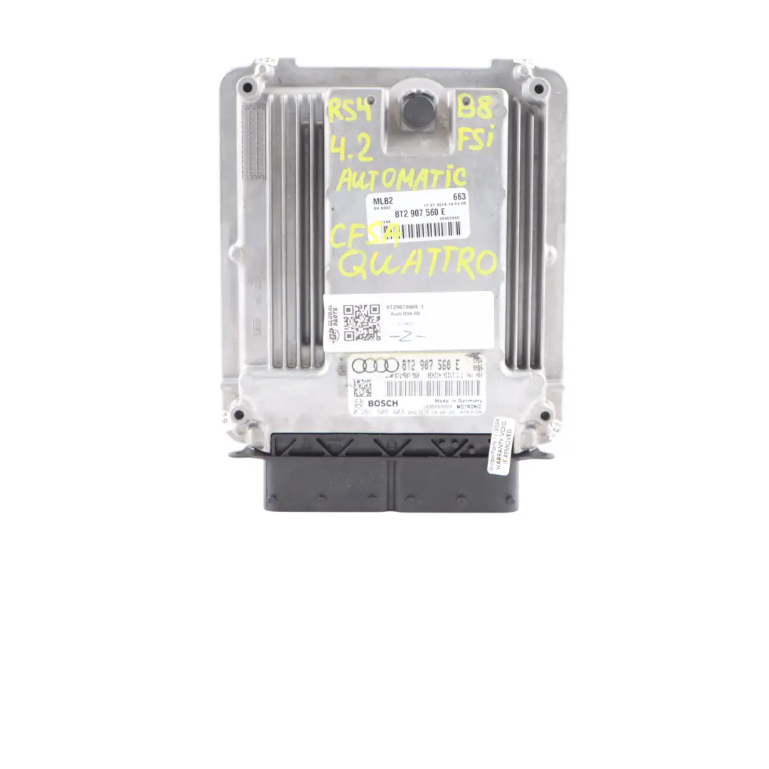 CFSA Quattro Engine ECU Kit 8T2907560E Ignition + Key to Audi RS4 B8 4.2 FSI with Part number 8T2907560E-1 Audi RS4 B8 4.2 FSI CFSA Quattro Engine ECU Kit 8T2907560E Ignition + Key - SKU 8T2907560E-1 - Part number 8T2907560E-1