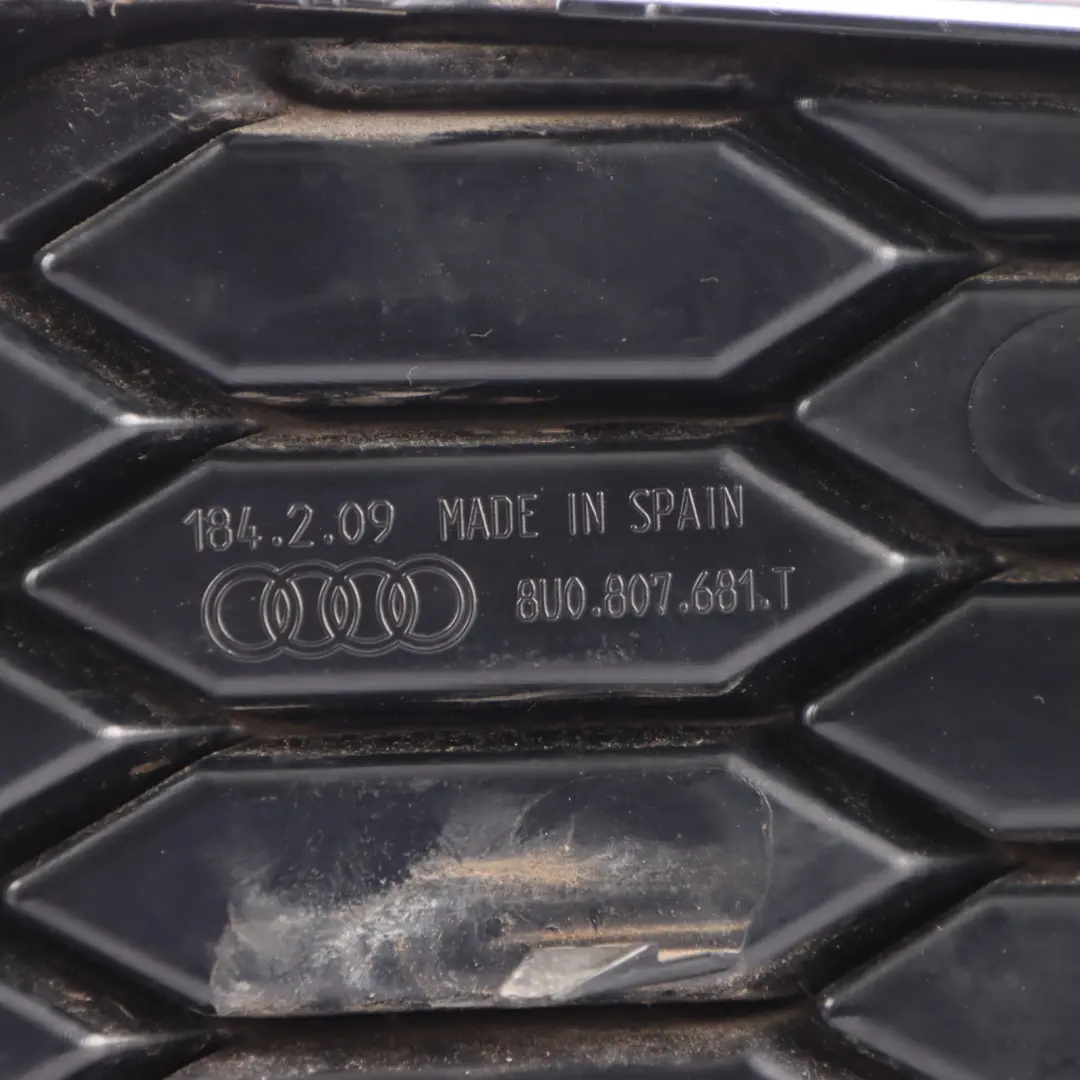 8L Front Bumper Lower Grille Trim High Gloss Black Left N/S to AUdi Q3 with Part number 8U0807681T AUdi Q3 8L Front Bumper Lower Grille Trim High Gloss Black Left N/S - SKU 8U0807681T - Part number 8U0807681T