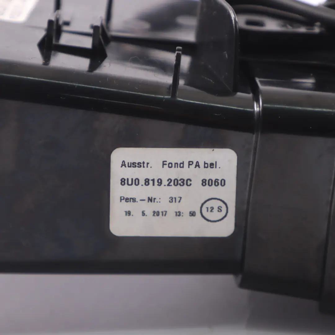 Audi Q3 S Line Console Centrale Cache Venturi arrière - SKU 8U0819203C - Numéro de pièce 8U0819203C