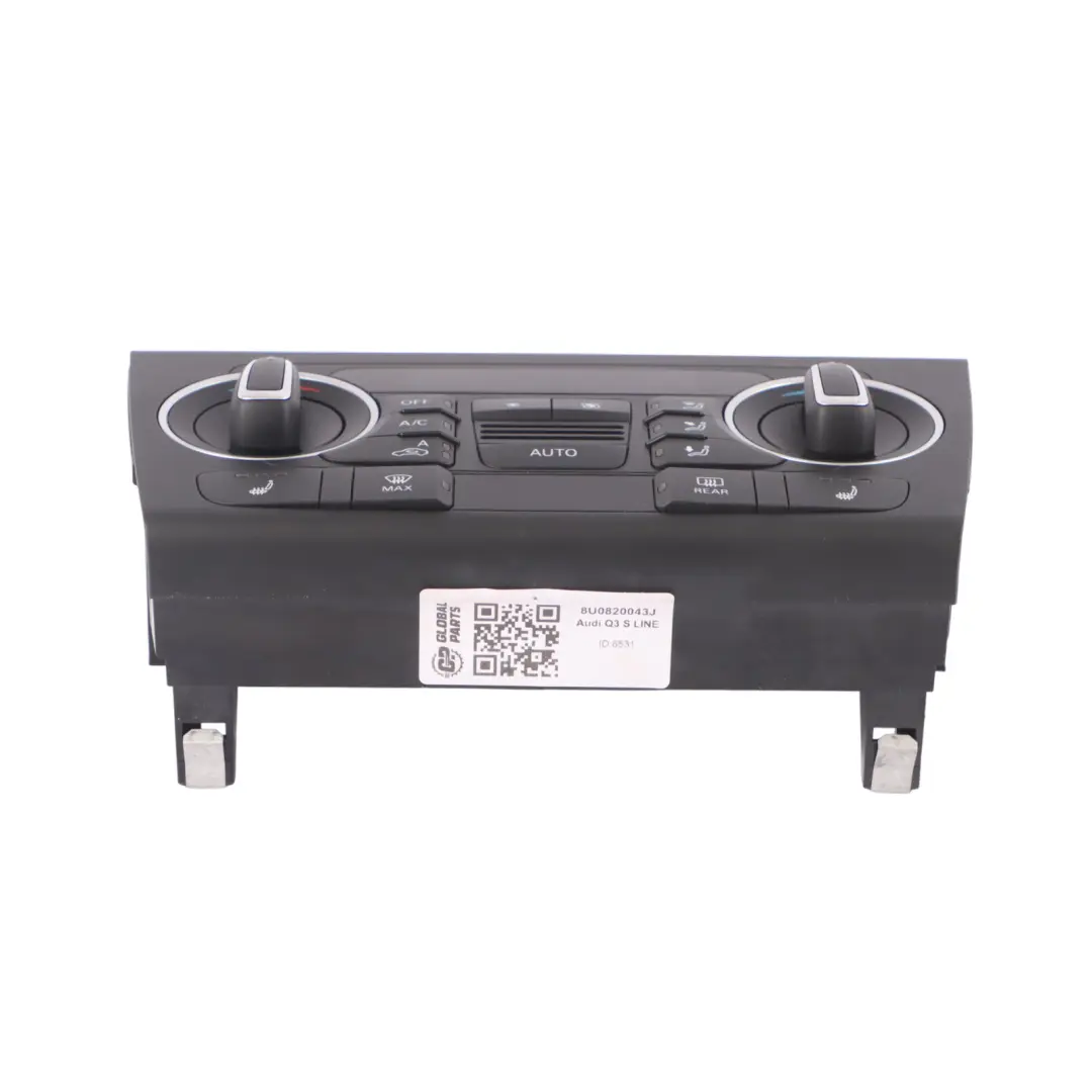 Audi Q3 8U Climatisation Panneau de commande ventilateur chauffage - SKU 8U0820043J - Numéro de pièce 8U0820043J