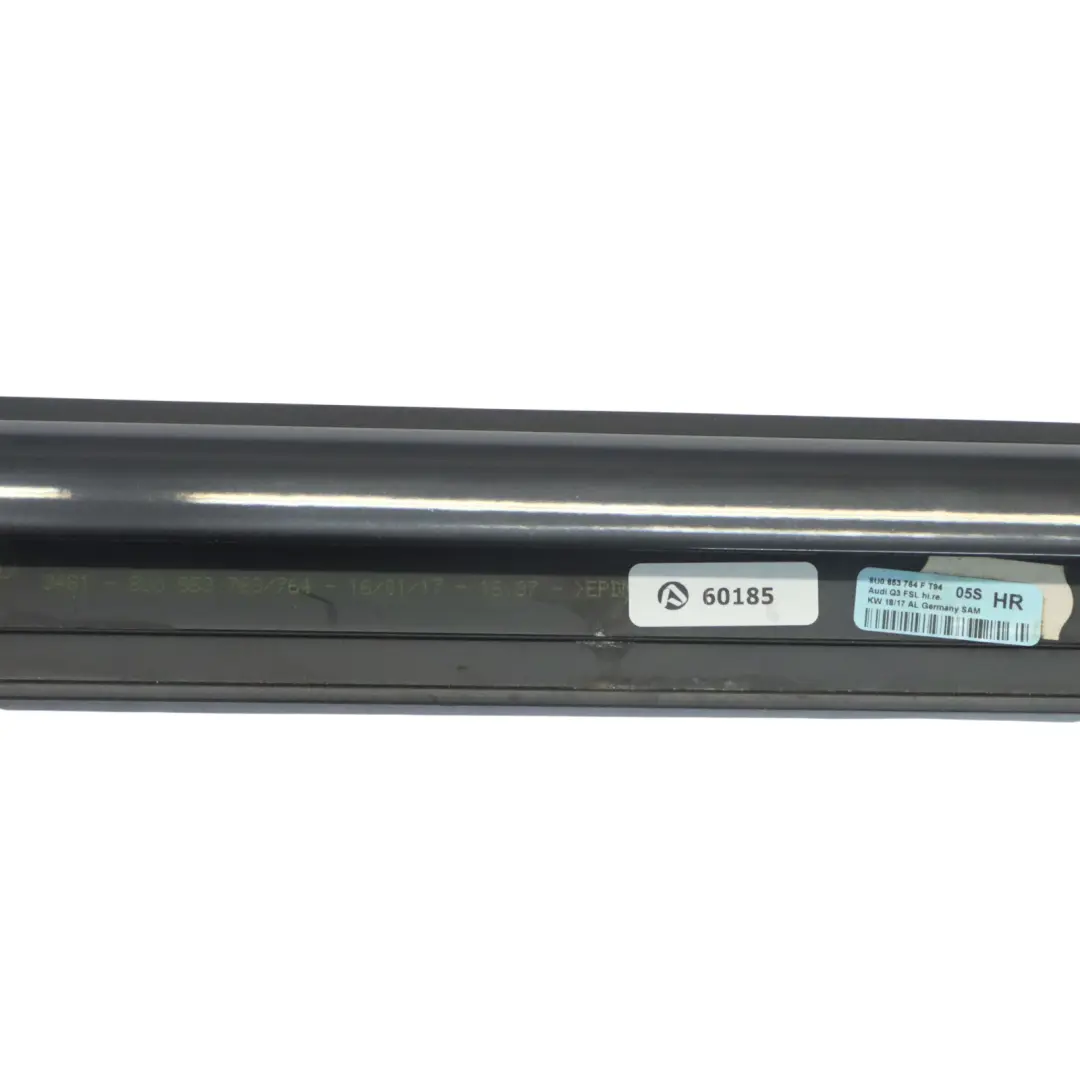 Junta de Ventana Exterior Puerta Trasera Derecha Tira de Moldeo para Audi Q3 8U con número de pieza 8U0853764F Audi Q3 8U Junta de Ventana Exterior Puerta Trasera Derecha Tira de Moldeo - SKU 8U0853764F - Número de pieza 8U0853764F