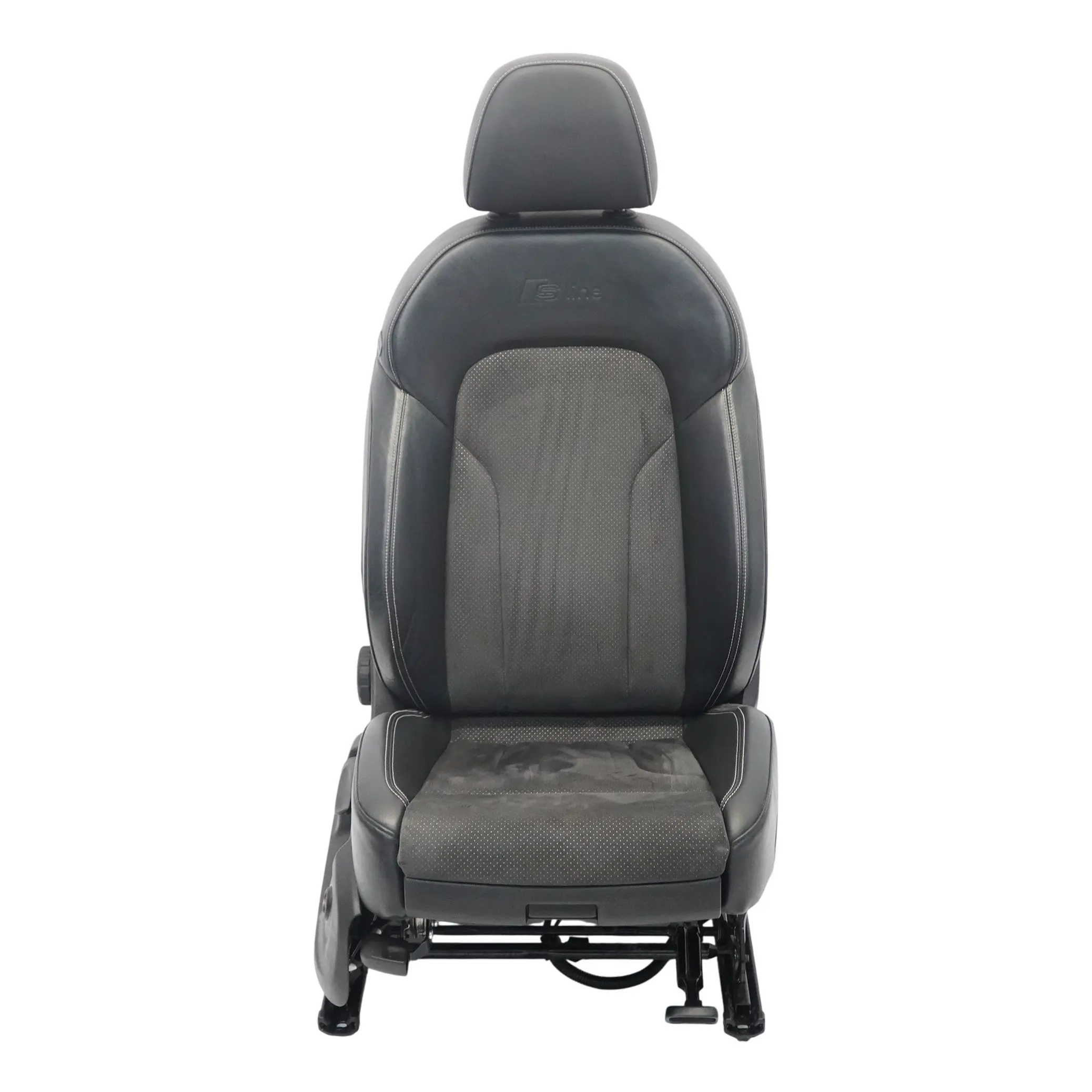Audi Q3 8U Sport Asiento Delantero Derecho S-Line Calefactado Medio Cuero Negro