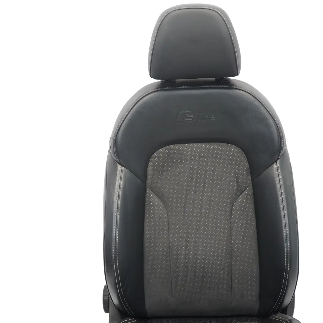 Audi Q3 8U Sport Seat Front Right O/S S-Line Heated Half Leather Black Silver - SKU 8U0881806AL-2 - Part number 8U0881806AL