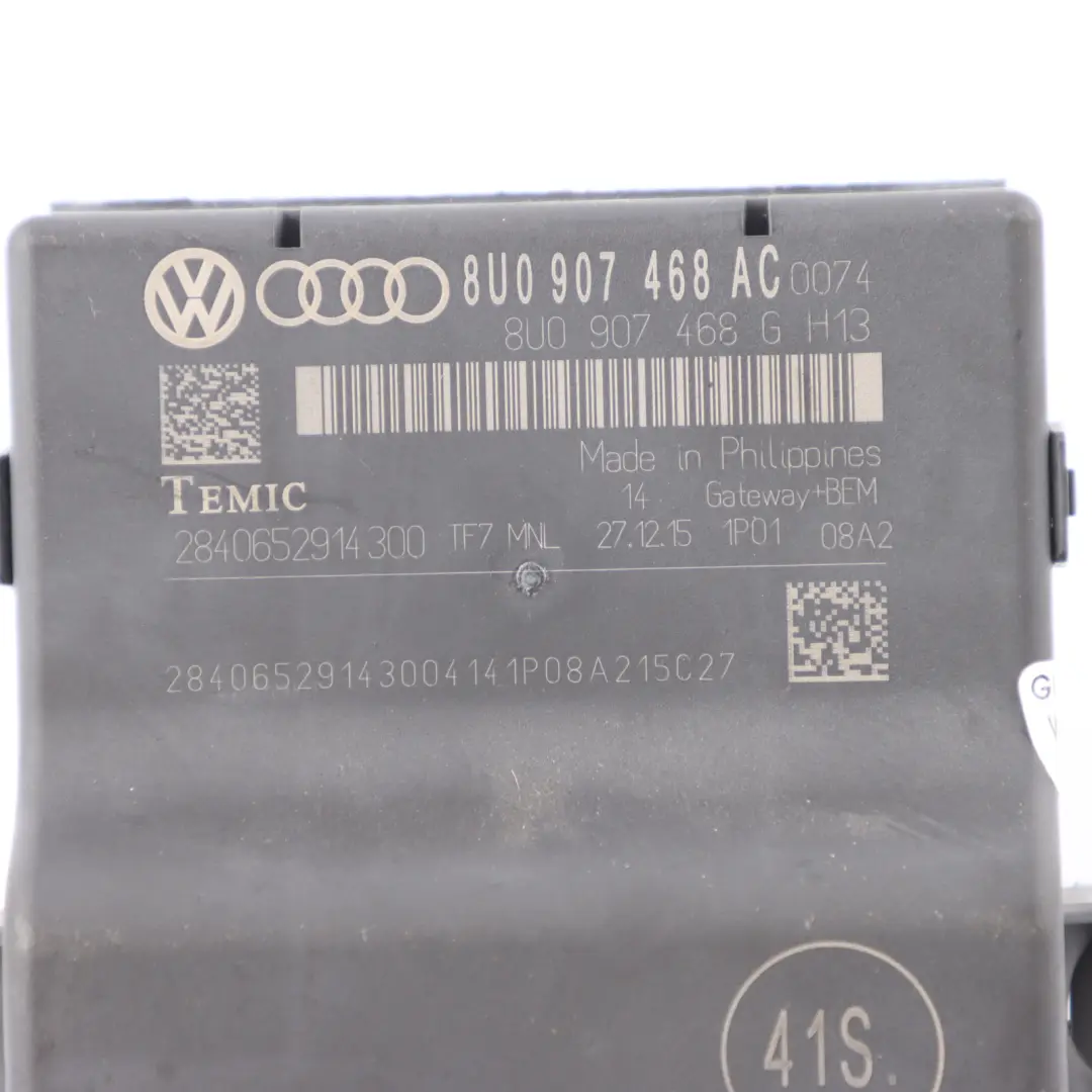 Central Gateway Control Unit Module Relay ECU to Audi A1 8X Q3 8U with Part number 8U0907468AC Audi A1 8X Q3 8U Central Gateway Control Unit Module Relay ECU - SKU 8U0907468AC - Part number 8U0907468AC