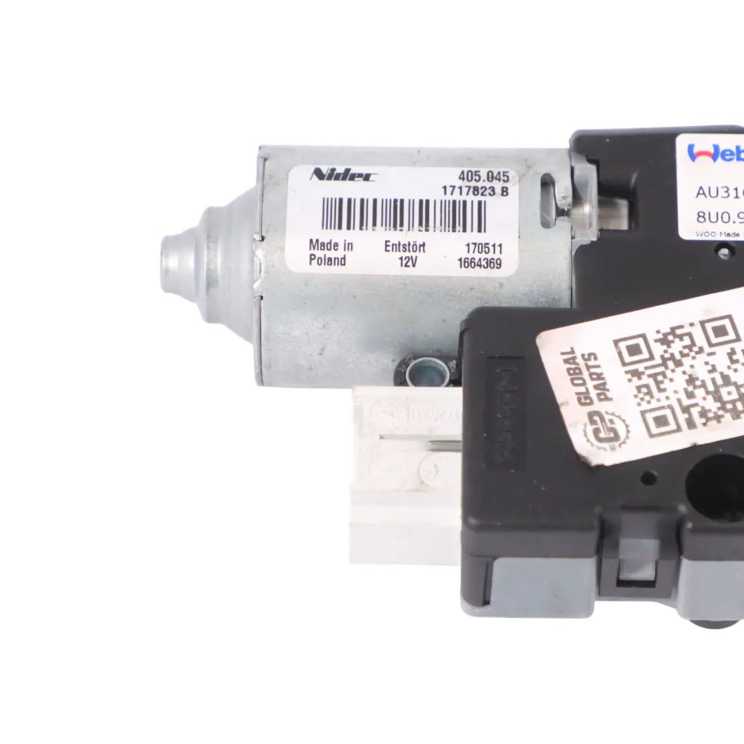 Audi Q3 8U Moteur du toit ouvrant d'entraînement Avant Arrière - SKU 8U0959591A - Numéro de pièce 8U0959591A