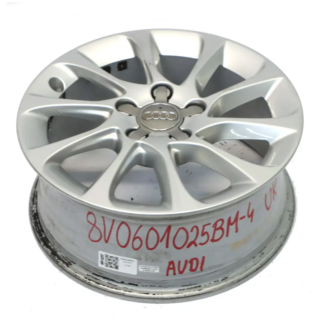 Audi A3 8V Silver Wheel Alloy Rim 16" 6.5J ET46 8V0601025BM - SKU 8V0601025BM-4 - Part number 8V0601025BM-4