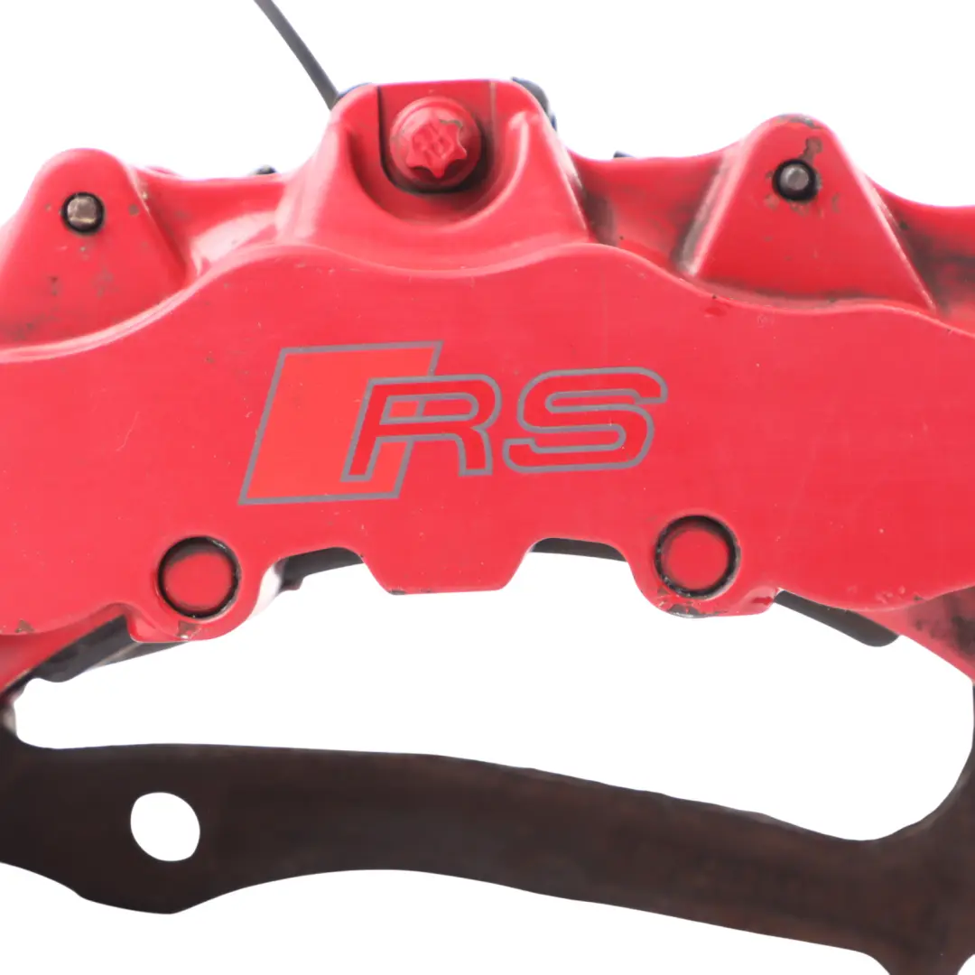 Brake Caliper Red Front Right O/S to Audi RS3 8V 2.5 TFSI Quattro with Part number 8V0615108C Audi RS3 8V 2.5 TFSI Quattro Brake Caliper Red Front Right O/S - SKU 8V0615108C - Part number 8V0615108C
