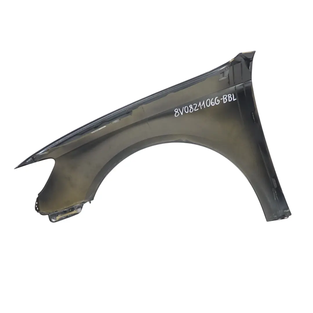 Side Panel Front Right O/S Wing Fender Brilliant Black Metallic - Y9B to Audi A3 8V with Part number 8V0821106G Audi A3 8V Side Panel Front Right O/S Wing Fender Brilliant Black Metallic - Y9B - SKU 8V0821106G-BBL - Part number 8V0821106G