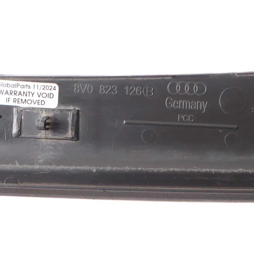 Audi A3 8V Under Hood Engine Bonnet Front Edge Protection Strip - SKU 8V0823126B - Part number 8V0823126B