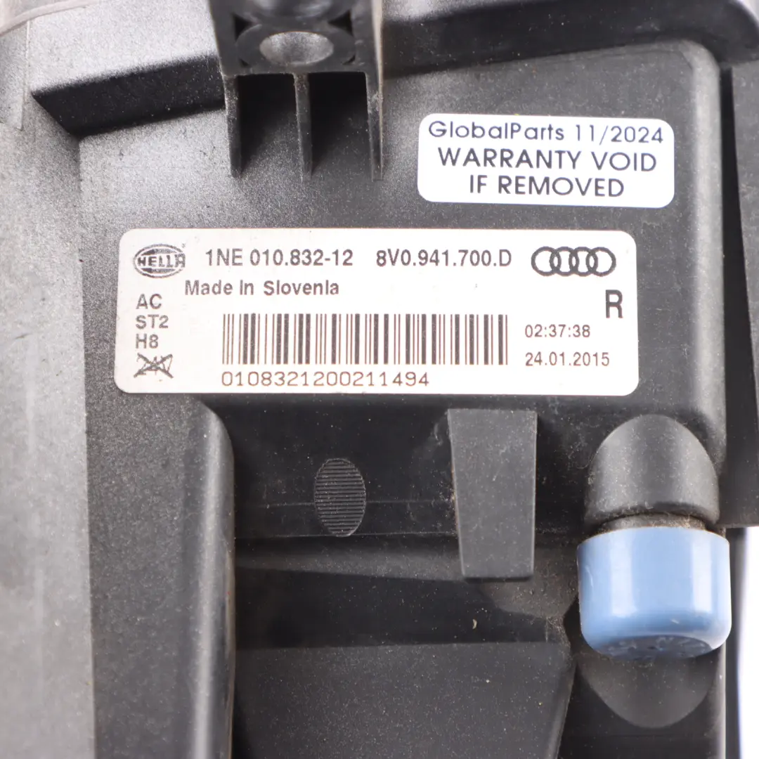 Front Bumper Fog Light Right O/S Lamp Passenger Side to Audi A3 8V with Part number 8V0941700D Audi A3 8V Front Bumper Fog Light Right O/S Lamp Passenger Side - SKU 8V0941700D - Part number 8V0941700D