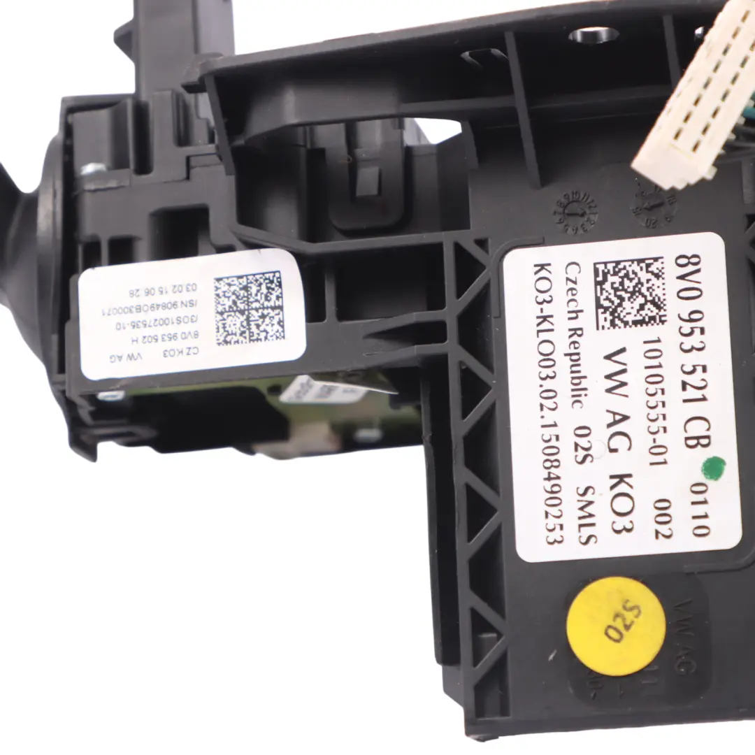 Audi A3 8V Steering Column Switch Cluster Wiper Stalk Cruise Control - SKU 8V0953521CB - Part number 8V0953521CB