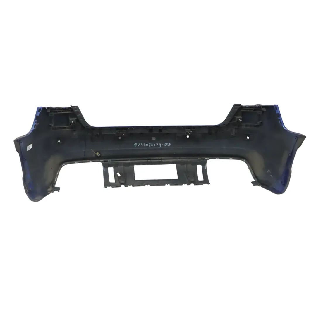 Bumper Trim Panel Covering Sepang Blue Pearl - Y5Q to Audi RS3 8V Rear with Part number 8V4807067J Audi RS3 8V Rear Bumper Trim Panel Covering Sepang Blue Pearl - Y5Q - SKU 8V4807067J-SEB - Part number 8V4807067J