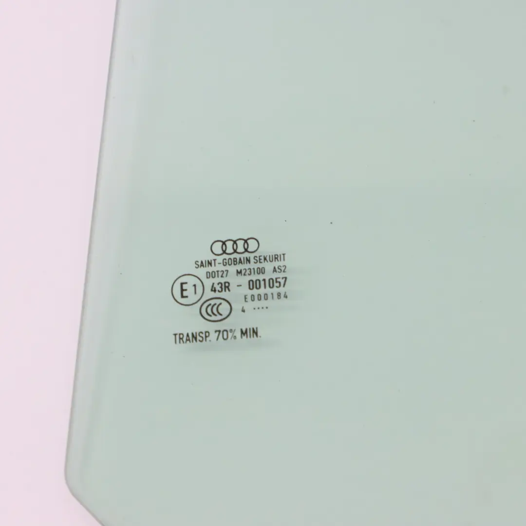 Audi A3 8V Vitre Arrière Gauche Côté Porte Verte AS2 - SKU 8V4845205 - Numéro de pièce 8V4845205