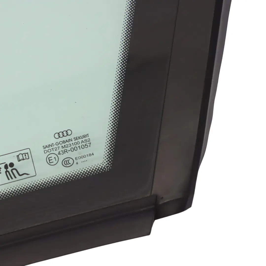 Window Glass Rear Door Right O/S Quarter Green AS2 to Audi A3 8V with Part number 8V4845300 Audi A3 8V Window Glass Rear Door Right O/S Quarter Green AS2 - SKU 8V4845300 - Part number 8V4845300