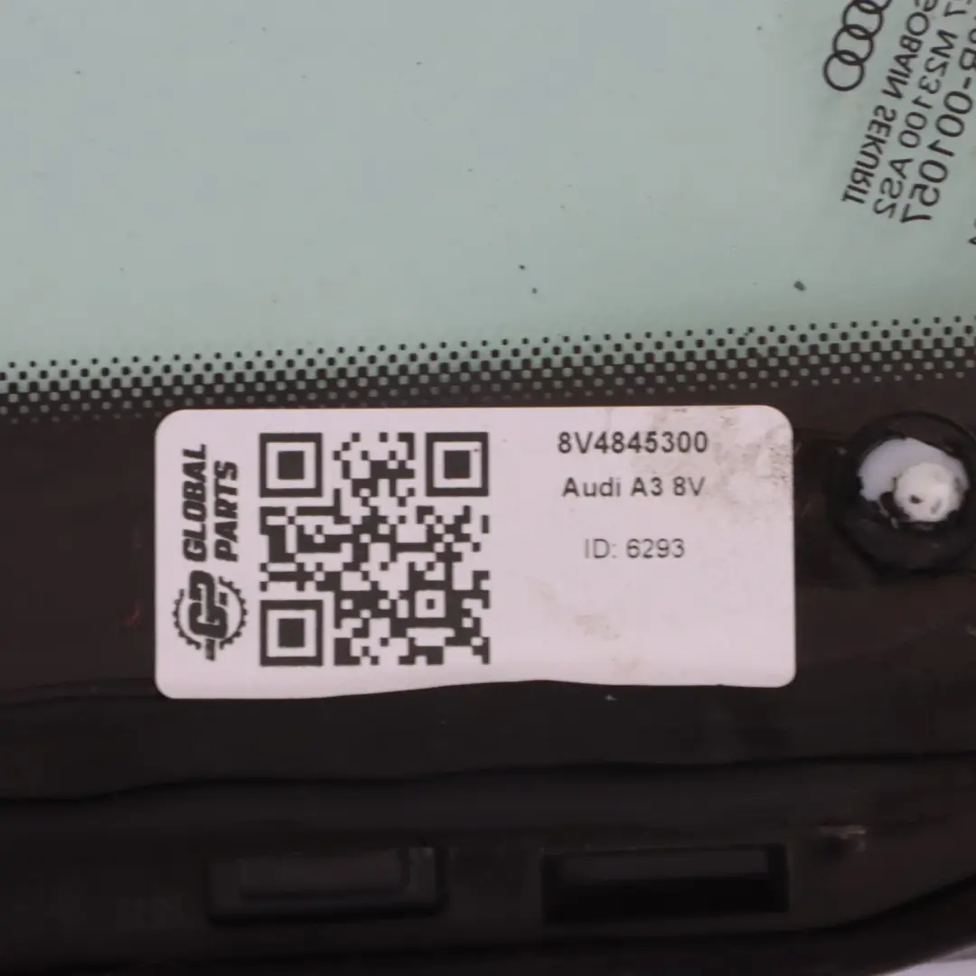 Audi A3 8V Window Glass Rear Door Right O/S Quarter Green AS2 - SKU 8V4845300 - Part number 8V4845300