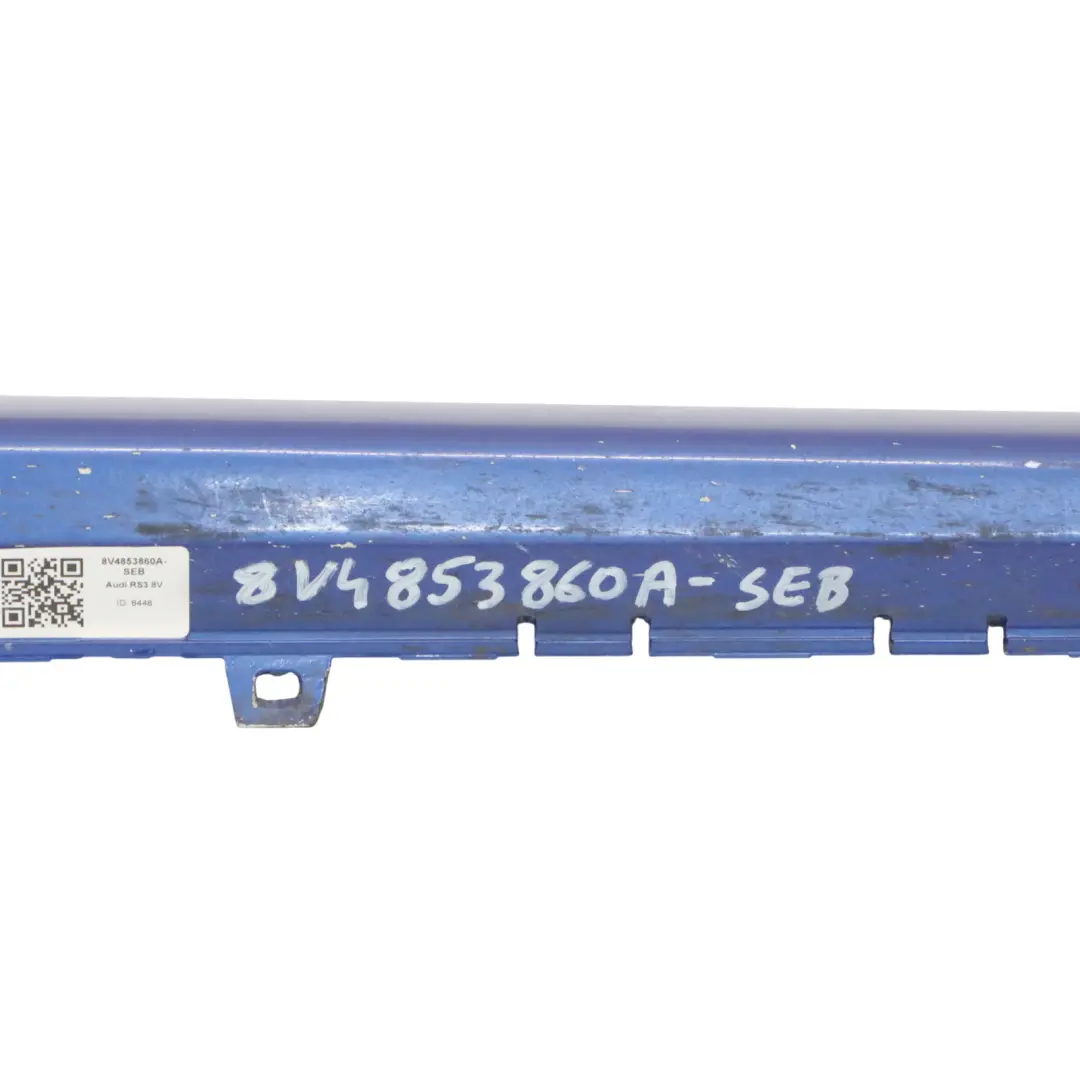 Side Skirt Right O/S Door Sill Cover Panel Sepang Blue Pearl - Y5Q to Audi RS3 8V with Part number 8V4853860A Audi RS3 8V Side Skirt Right O/S Door Sill Cover Panel Sepang Blue Pearl - Y5Q - SKU 8V4853860A-SEB - Part number 8V4853860A