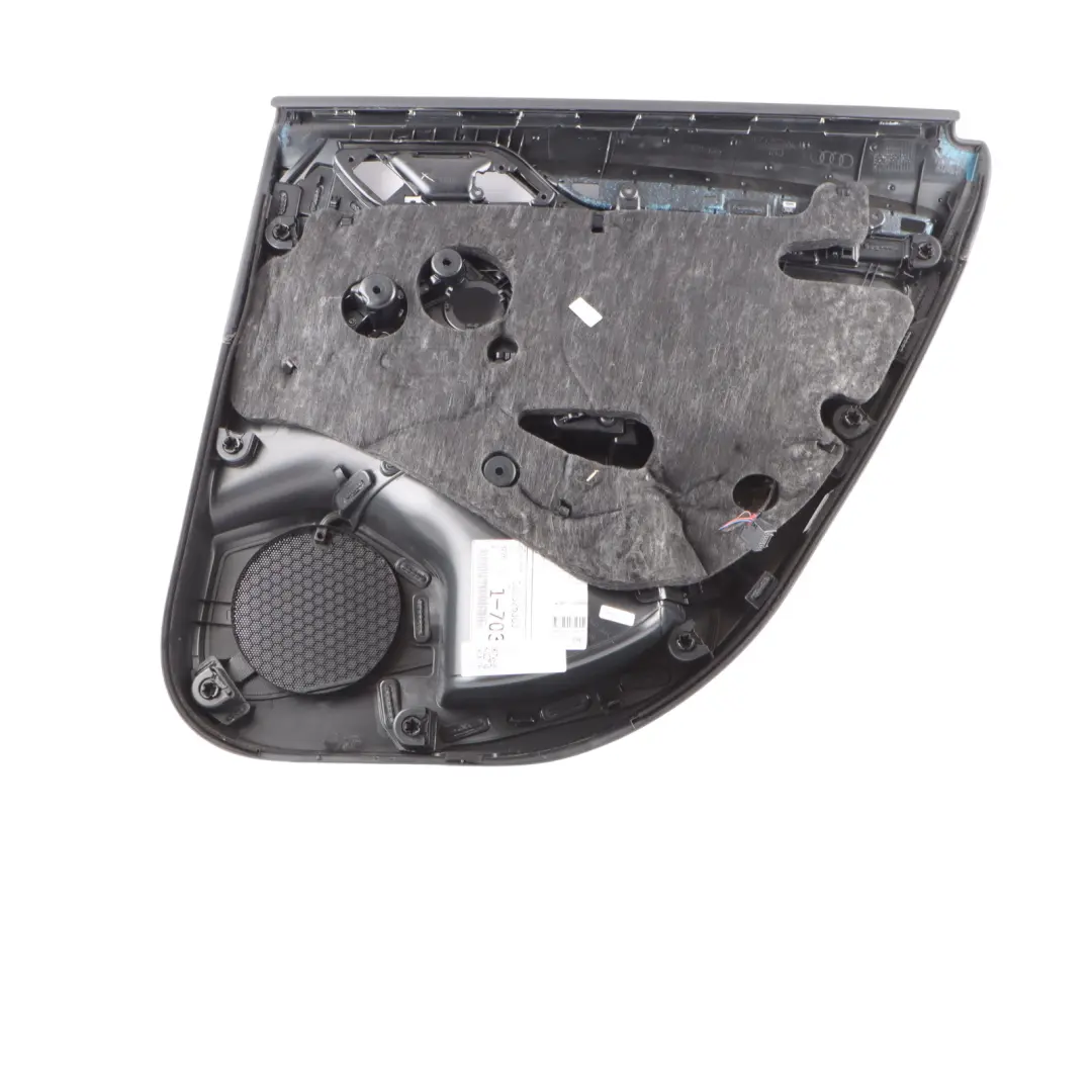 Door Card Rear Left N/S Trim Panel Cover Alcantara Black to Audi RS3 8V with Part number 8V4867303F Audi RS3 8V Door Card Rear Left N/S Trim Panel Cover Alcantara Black - SKU 8V4867303F - Part number 8V4867303F