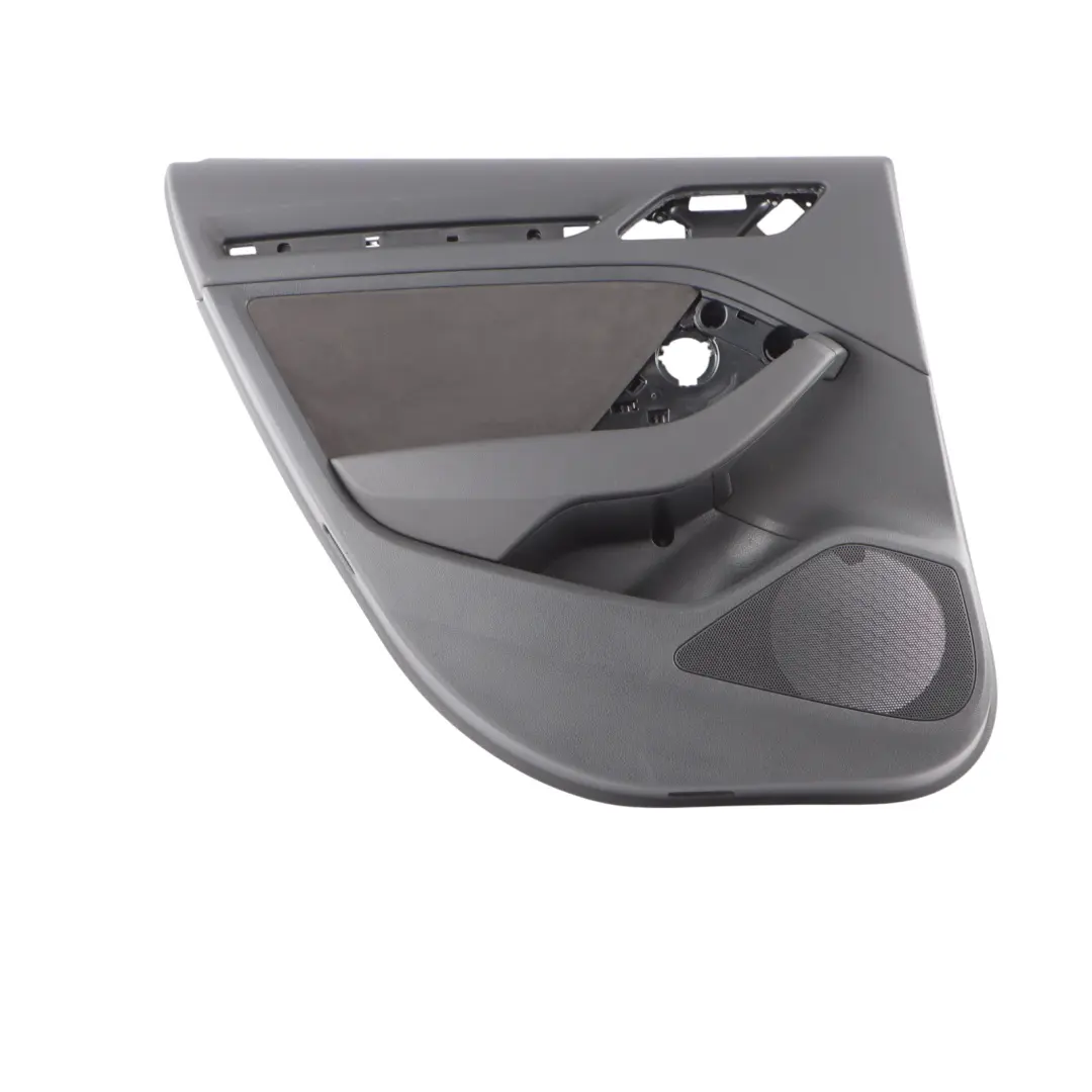 Door Card Rear Left N/S Trim Panel Cover Alcantara Black to Audi RS3 8V with Part number 8V4867303F Audi RS3 8V Door Card Rear Left N/S Trim Panel Cover Alcantara Black - SKU 8V4867303F - Part number 8V4867303F