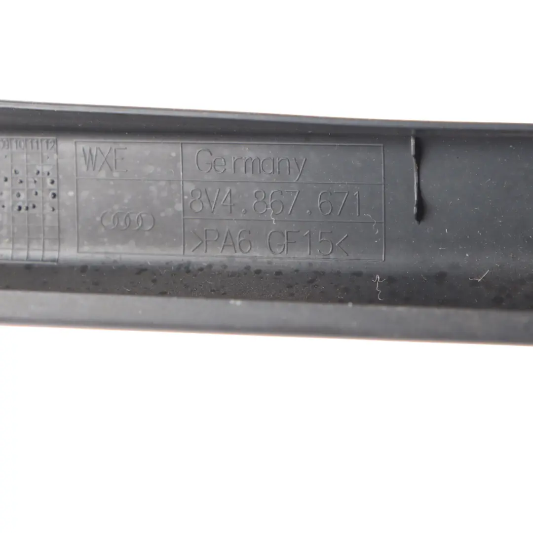 Audi RS3 8V Window Upper Frame Cover Strip Rear Left Door N/S Black - SKU 8V4867671 - Part number 8V4867671