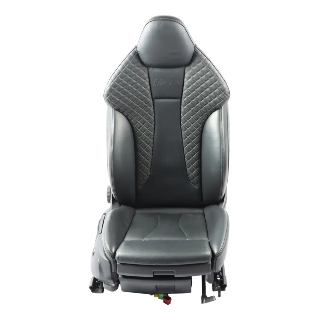 Audi RS3 8V Sport Seat Front Right O/S Heated Leather Black Grey - SKU 8V4881806S-1 - Part number 8V4881806S