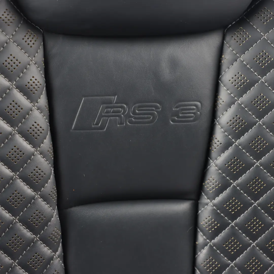 Audi RS3 8V Sport Seat Front Right O/S Heated Leather Black Grey - SKU 8V4881806S-1 - Part number 8V4881806S
