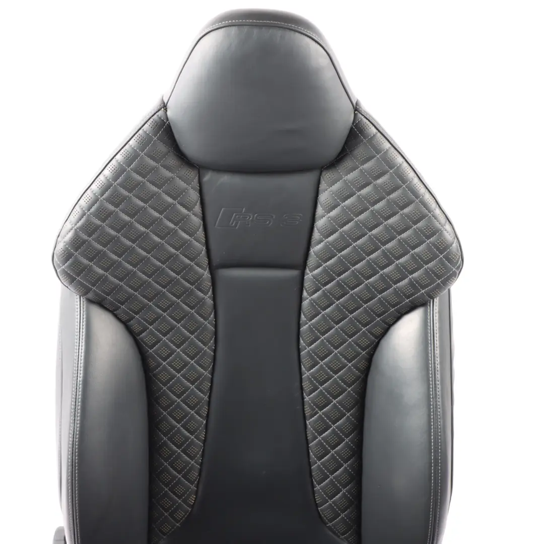 Audi RS3 8V Sport Seat Front Right O/S Heated Leather Black Grey - SKU 8V4881806S-1 - Part number 8V4881806S
