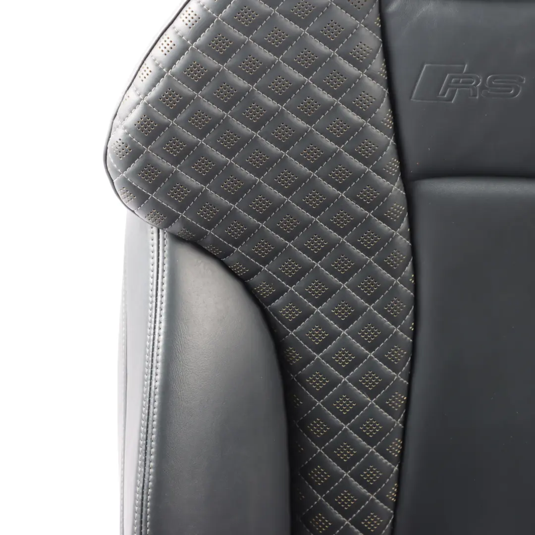 Audi RS3 8V Sport Seat Front Right O/S Heated Leather Black Grey - SKU 8V4881806S-1 - Part number 8V4881806S