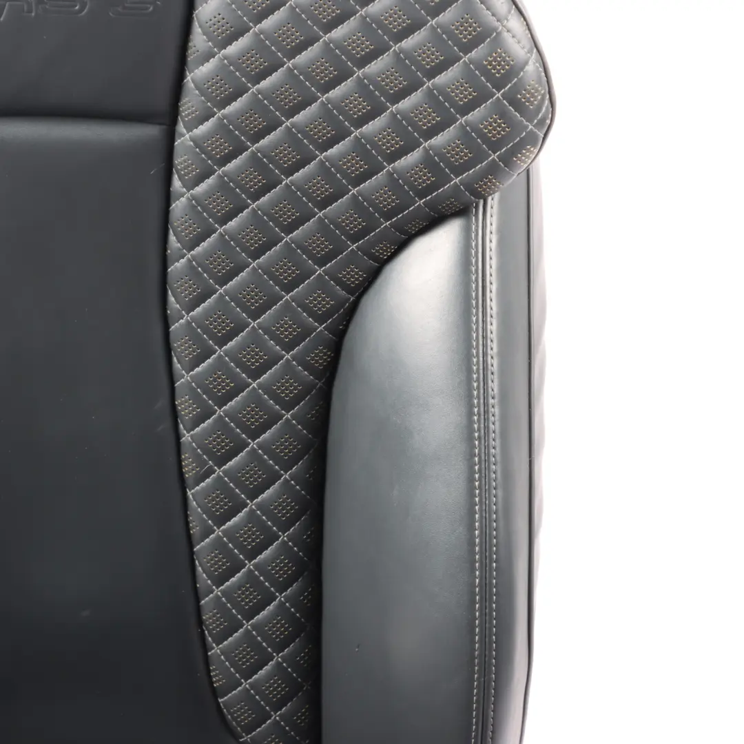 Front Right O/S Heated Leather Black Grey to Audi RS3 8V Sport Seat with Part number 8V4881806S Audi RS3 8V Sport Seat Front Right O/S Heated Leather Black Grey - SKU 8V4881806S-1 - Part number 8V4881806S