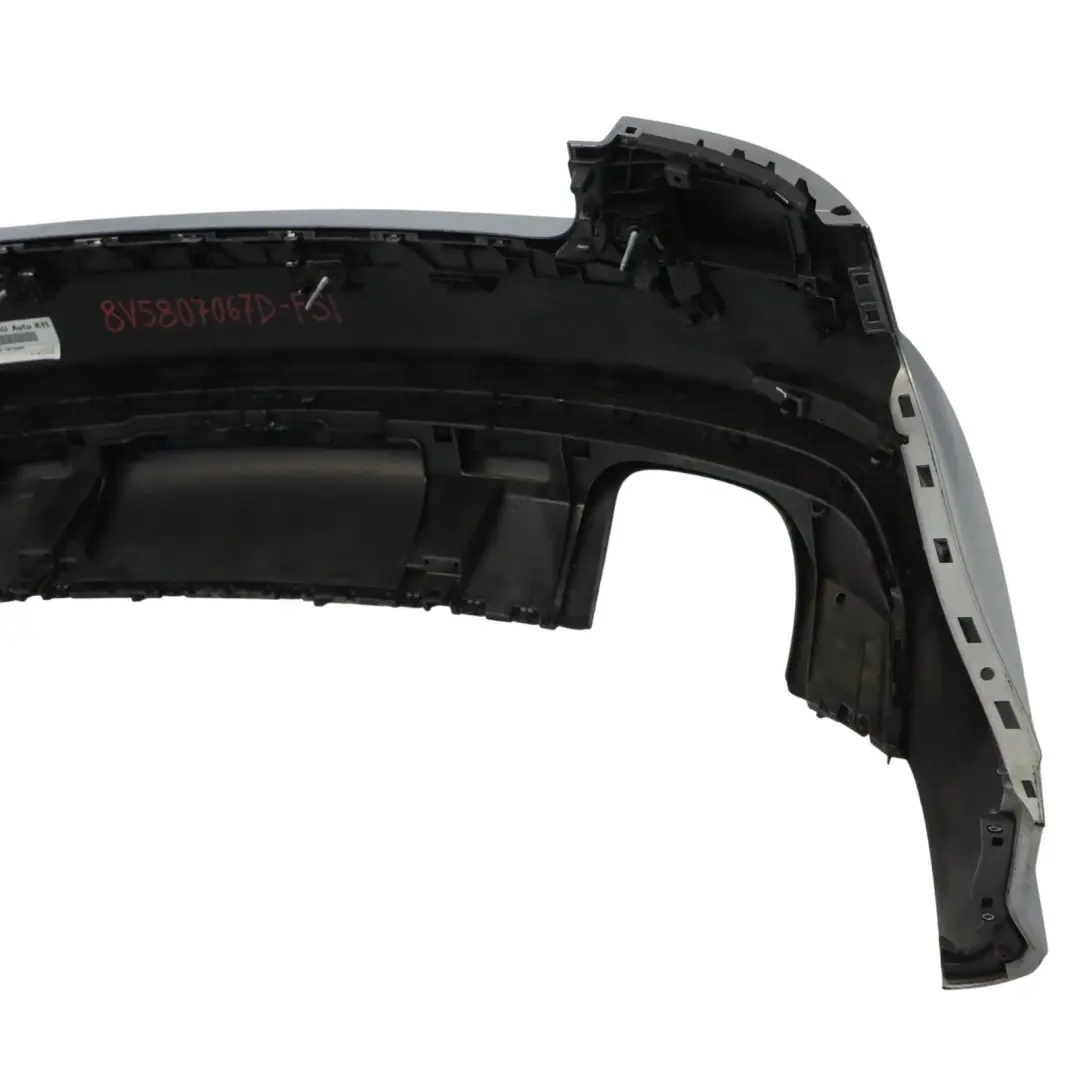 Bumper Trim Panel Covering Foil Silver Metallic - Z7G to Audi A3 8V Rear with Part number 8V5807067D Audi A3 8V Rear Bumper Trim Panel Covering Foil Silver Metallic - Z7G - SKU 8V5807067D-FSI - Part number 8V5807067D