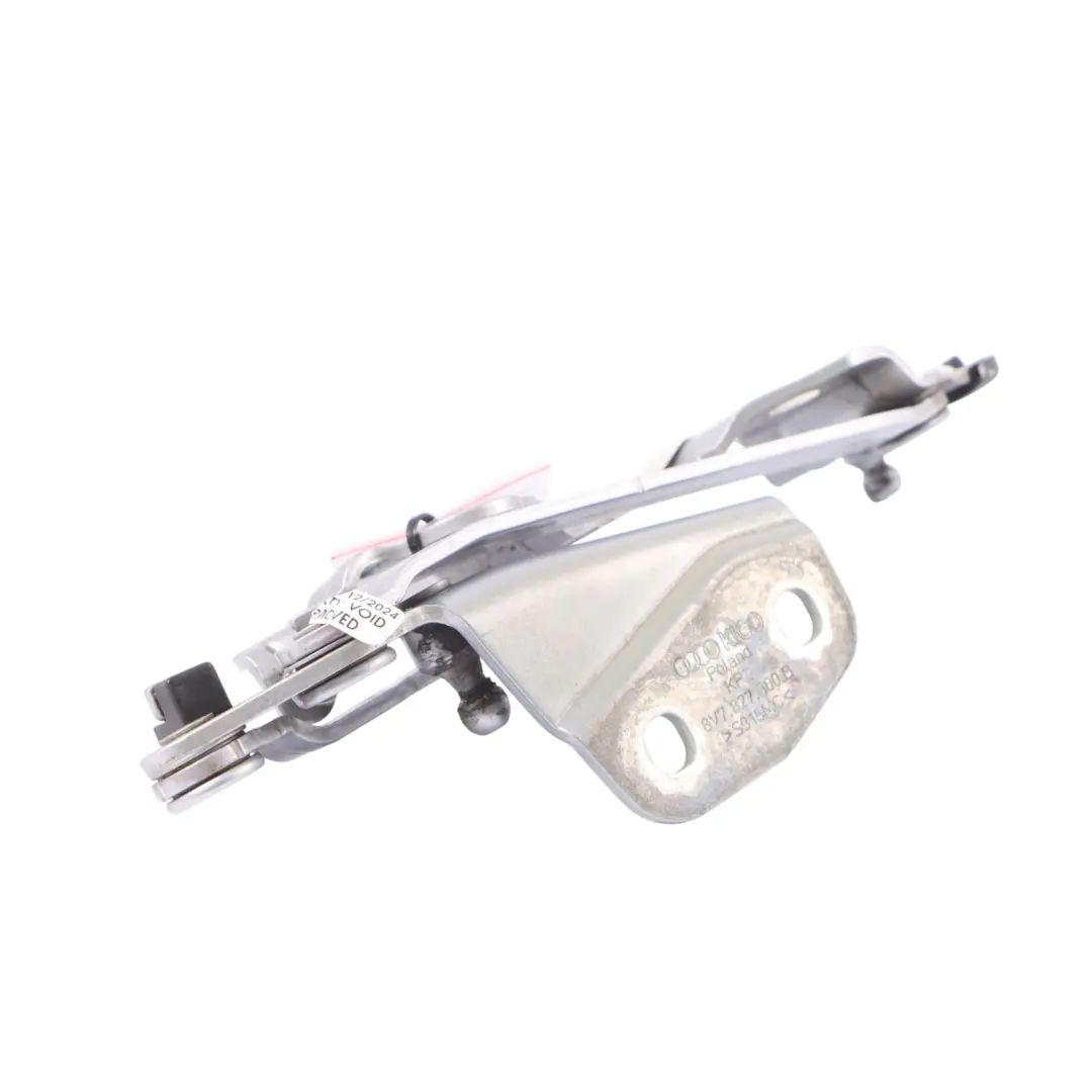 Hinge Rear Trunk Lid Right O/S Foil Silver - Z7G to Audi A3 8V Cabrio Tailgate with Part number 8V7827300B Audi A3 8V Cabrio Tailgate Hinge Rear Trunk Lid Right O/S Foil Silver - Z7G - SKU 8V7827300B-FSI - Part number 8V7827300B