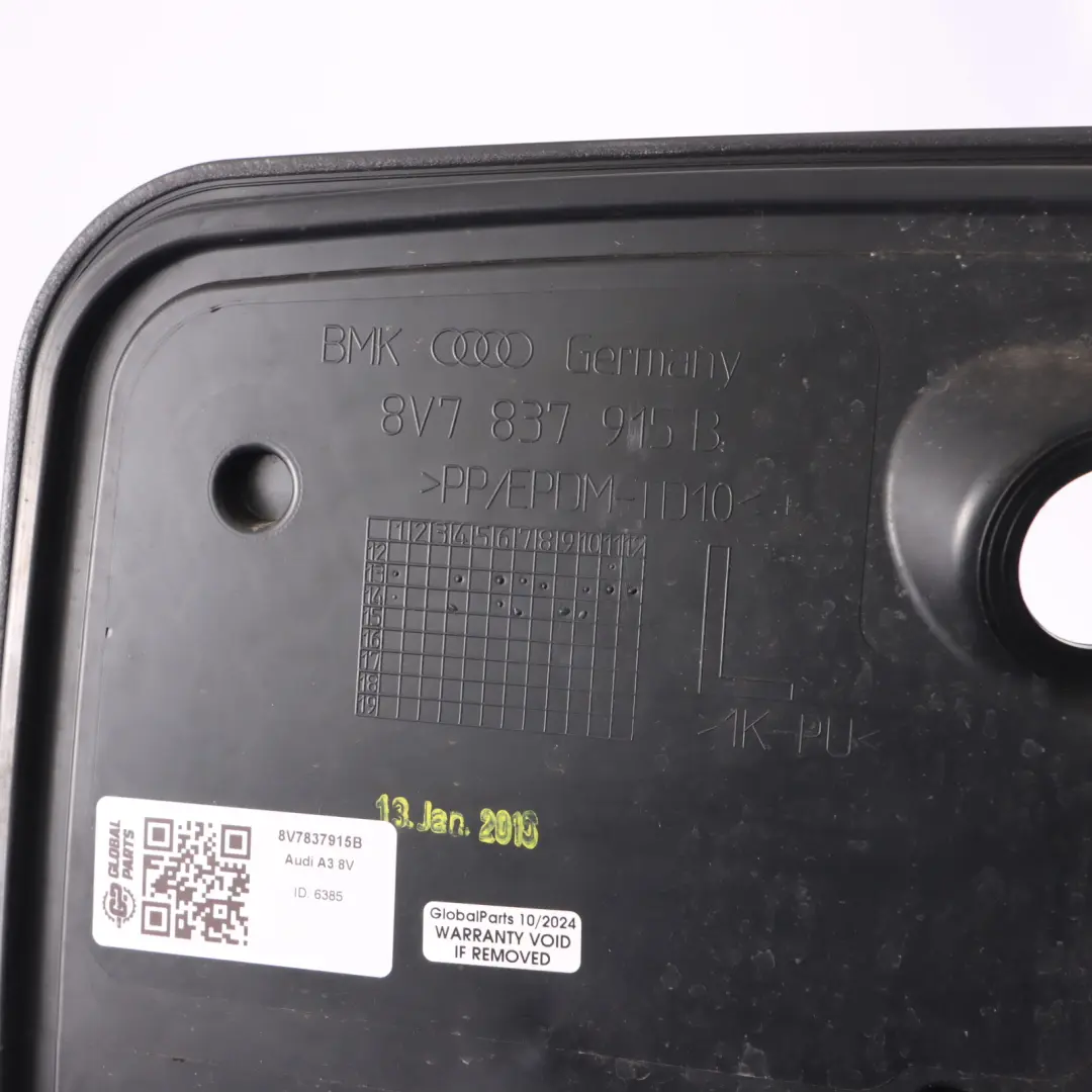Audi A3 8V Cabrio Door Access Rubber Mat Front Left N/S Trim Panel - SKU 8V7837915B - Part number 8V7837915B
