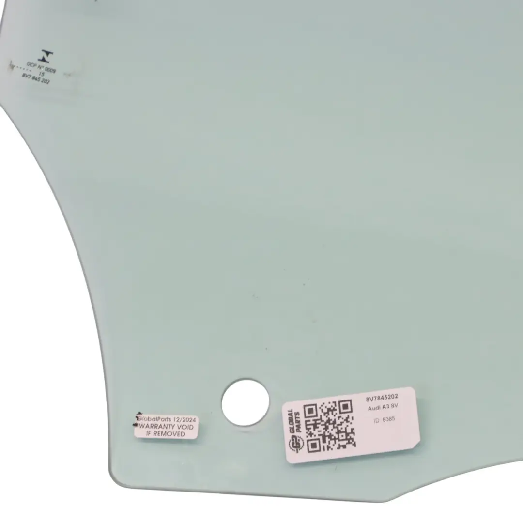 AUDI A3 8V Front Door Side Window Glass Right O/S AS2 - SKU 8V7845202 - Part number 8V7845202