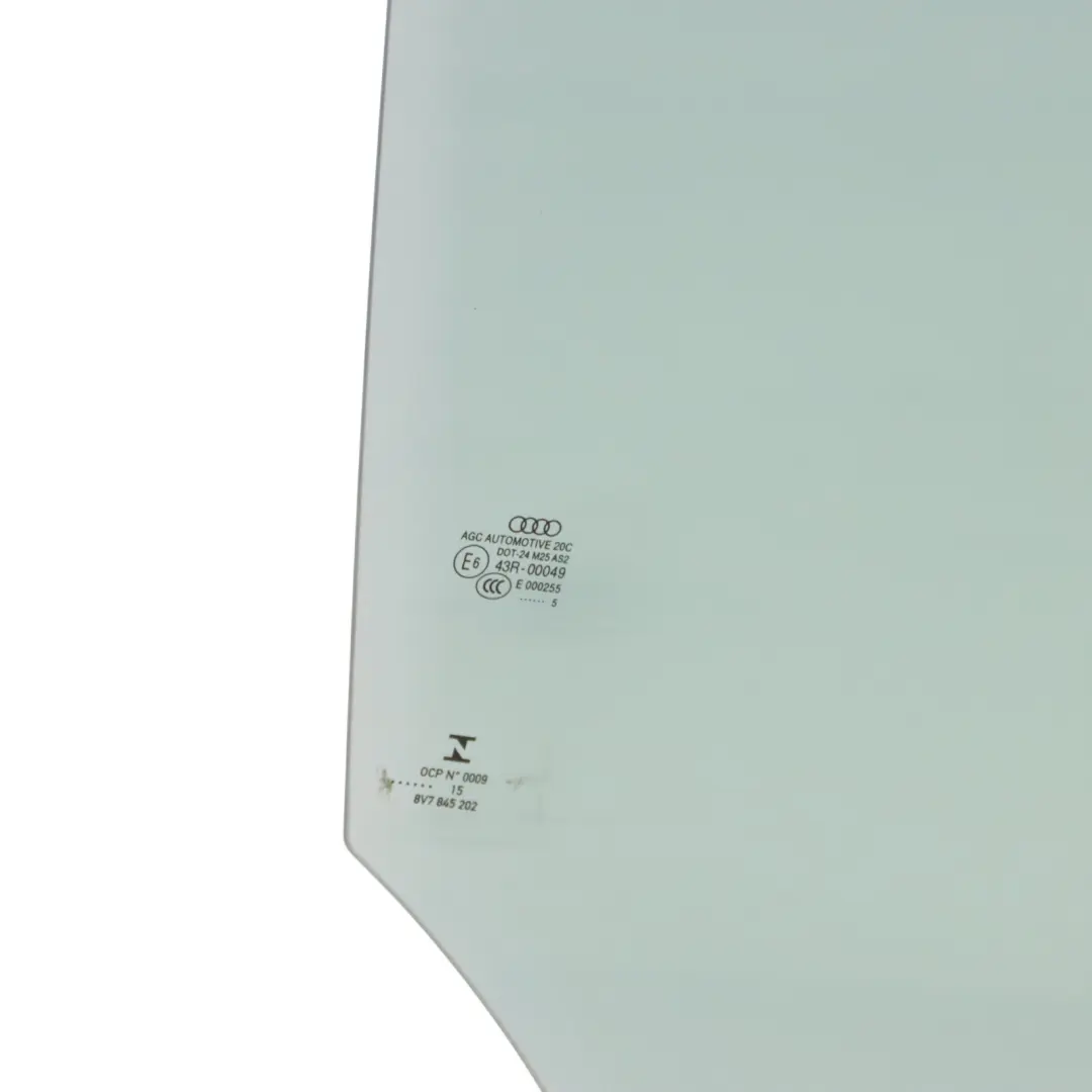 AUDI A3 8V Front Door Side Window Glass Right O/S AS2 - SKU 8V7845202 - Part number 8V7845202
