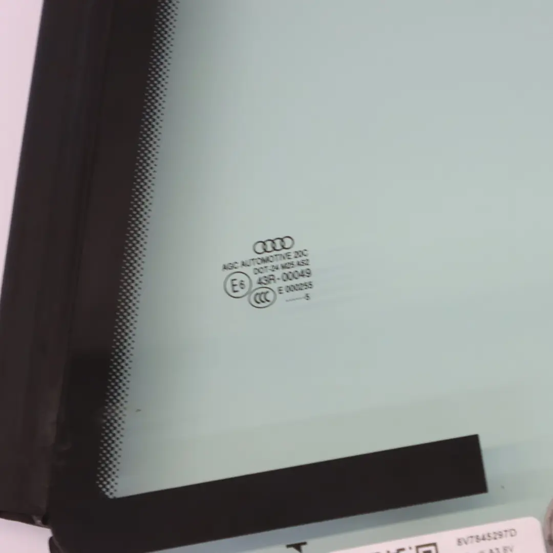 Quarter Window Drop Glass Glazing AS2 Left N/S to Audi A3 8V Rear with Part number 8V7845297D Audi A3 8V Rear Quarter Window Drop Glass Glazing AS2 Left N/S - SKU 8V7845297D - Part number 8V7845297D